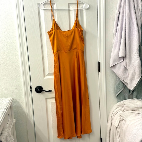 Orange Satin Dress - Picture 5 of 5